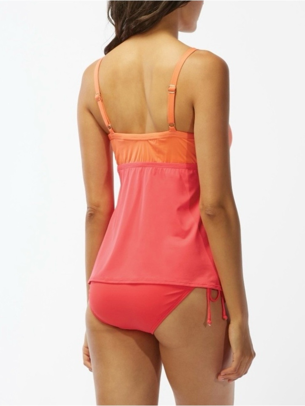 Coco Reef Orange and Coral Two-Piece Tankini Swim Set - Picture 2 of 11